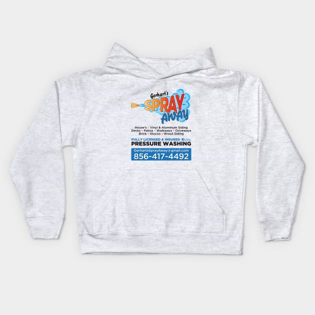 Gerhart's Spray Away all Information Kids Hoodie by O GRIMLEY